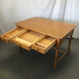 Vintage Solid Cherry 3-Drawer Library Table
