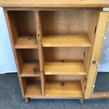 Vintage Solid Pine 3-Tier Wall Cabinet