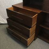 Vintage MC Walnut Veneer Secretary Desk