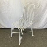 Vintage MCM White Metal Wire Accent Chair