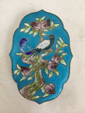 Handmade Korean Cloissonne Enameled Silver Trinket Box