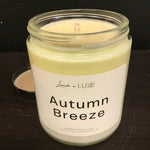 Lavender in Luxe 8oz "Autumn Breeze" Candle in Clear Glass Jar