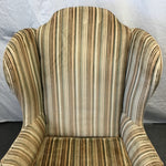 Vintage Striped Velvet Armchair