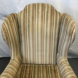 Vintage Striped Velvet Armchair
