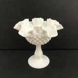 Vintage Fenton White Hobnail Milk Glass Vase