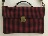 Fossil Plaid Canvas Messenger Bag