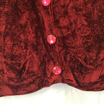 Vintage Margaret O'Leary Red Chenille Cardigan