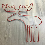 1999 IKEA SPRALLIG Red Metal Moose Coat Rack
