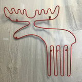 1999 IKEA SPRALLIG Red Metal Moose Coat Rack