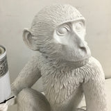 Modern Max Studio Home White Resin Monkey Table Lamp
