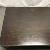 Modern Industrial Metal & Wood Rolling 2-Tier Rectangular Coffee Table