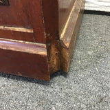 Vintage Mahogany Veneer & Marble Top Plant Stand