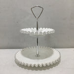 Vintage Fenton "Silver Crest" 2-Tier Pastry Server