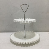 Vintage Fenton "Silver Crest" 2-Tier Pastry Server