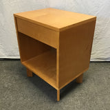 Modern Cherry Veneer 1-Drawer 2-Tier Night Stand