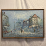 Framed Signed Original City Still Life Oil Painting