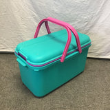 Vintage 1990's Eagle "Craftstor" Teal Sewing Tote