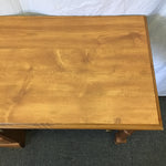 Vintage Solid Pine 4-Drawer Lefthanded Desk