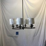 Modern Quoizel Brown Metal 6-Bulb Hanging Chandelier