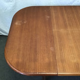 Vintage Danish Modern D-Scan Teak Veneer Expanding Dining Table