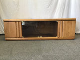 Vintage Oak Veneer 3-Cabinet Credenza