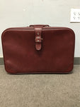 Modern Retro Red Faux-Leather Suitcase