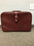 Modern Retro Red Faux-Leather Suitcase