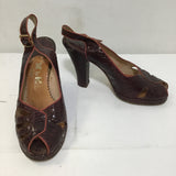 1940's M & K Tokyo Burgundy Alligator Pumps