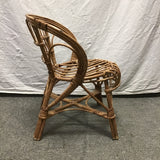 DECORATIVE Children's Toddler-Sized Boho Rattan Accent Chair