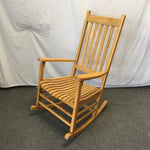 Vintage Solid Oak Arrow-Back Rocking Chair