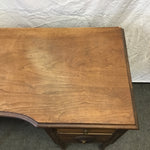 Vintage Walnut & Maple Veneer 4-Drawer Desk