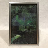 Twin Cat Framed 4x6 Blue, Green, & Black "Planets" Art Print