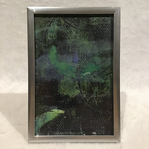 Twin Cat Framed 4x6 Blue, Green, & Black "Planets" Art Print