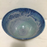 Modern Signed Blue Ceramic Bowl