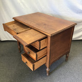 Vintage 4-Drawer Walnut Veneer Desk
