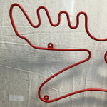1999 IKEA SPRALLIG Red Metal Moose Coat Rack