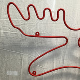 1999 IKEA SPRALLIG Red Metal Moose Coat Rack