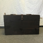 Vintage Dark-Stained Solid Pine Storage Crate