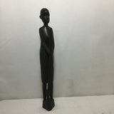 Vintage Hand Carved Ebony African Figure Sculpture