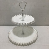 Vintage Fenton "Silver Crest" 2-Tier Pastry Server