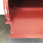 Modern Red Painted 3-Tier 2-Drawer Roll-Top Desk