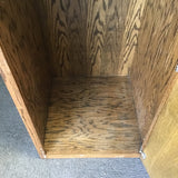 Vintage Medium-Stained Oak Veneer Wardrobe