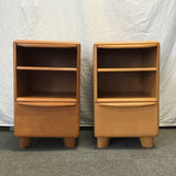 Pair of Vintage MCM Heywood Wakefield Solid Cherry 3-Tier Night Stands