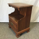 Single Vintage Federal Solid Cherry 2-Tier Night Stand