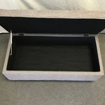 Modern Grey Upholstered Storage Bench