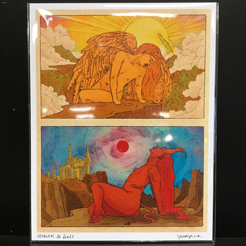 Yen Ospina "Heaven & Hell" 8.5x11 Signed Art Print