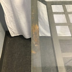 Modern IKEA GRANAS Grey Metal Glass-Top Patio Table
