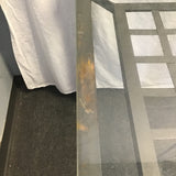Modern IKEA GRANAS Grey Metal Glass-Top Patio Table
