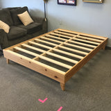 Modern Solid Pine Queen Platform Bed