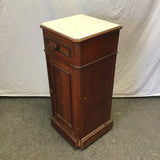 Vintage Mahogany Veneer & Marble Top Plant Stand